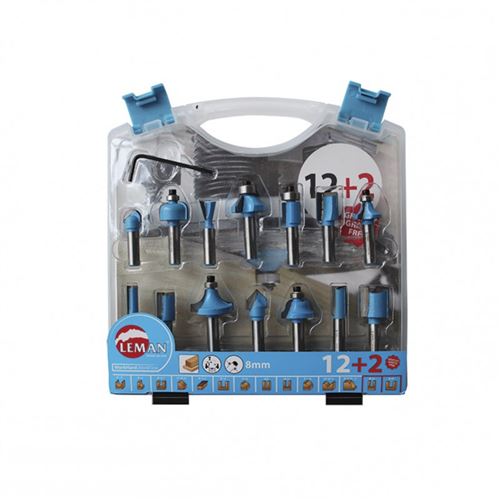 Leman Coffret De 12+2 Mèches De Défonceuse 43 Mm - Image 3