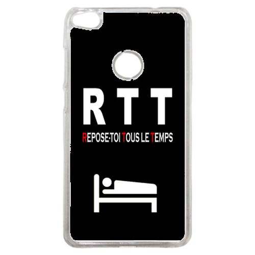 Coque Rtt Slogan Fond Noir Compatible P8 2017 Transparent