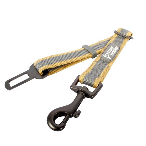 Meilleurs prix pour Ceinture de sécurité TUFFHOUND pour chien - Jaune&Gris (Taille: Universelle)