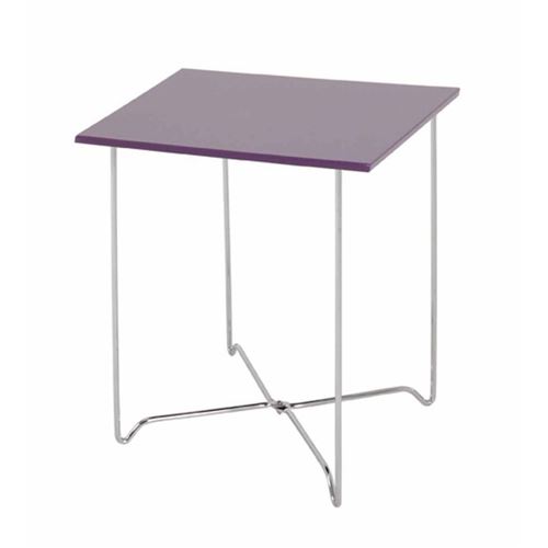 Haku Möbel 33890 Table Basse d'Appoint Tube d'Acier Chromé/Mûre