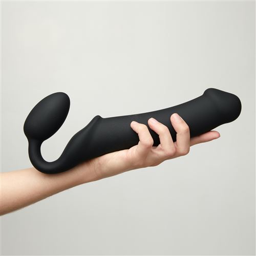 Strap-on Semi-realiste Bendable Noir Taille Xl