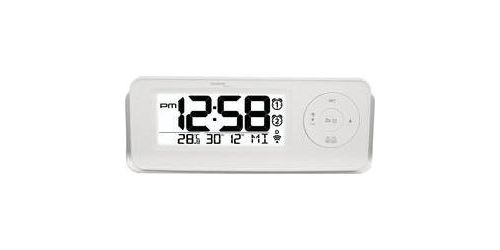 Techno Line - Réveil radiopiloté LED, Blanc
