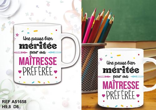 Mug Ceramique Une Pause Bien Méritée Pour Ma Maitresse Préférée