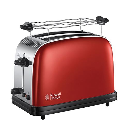 Russell Hobbs Colours Plus 23330-56 - Grille-pain - 2 tranche - 2 Emplacements - rouge flamme