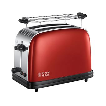 Russell Hobbs Colours Plus 23330-56 - Grille-pain - 2 tranche - 2 Emplacements - rouge flamme