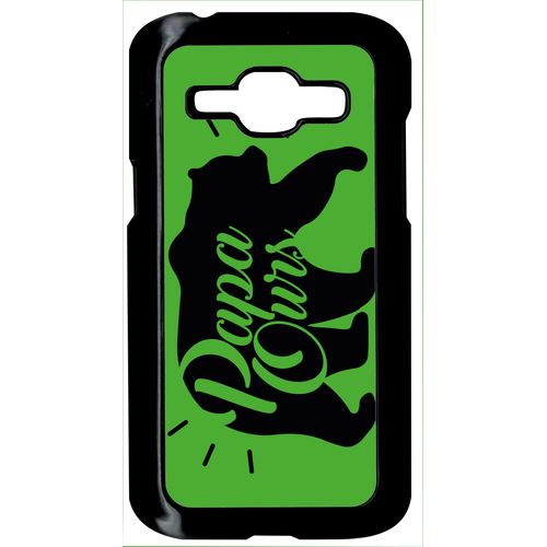 Coque Papa Ours Fond Vert Compatible Samsung Galaxy J1 Transparent