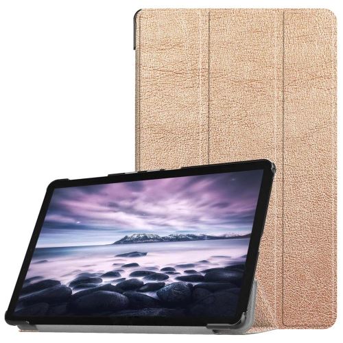 Galaxy Tab A 10.5 / T595 & T59 Housse Etui Cuir Pu Horizontal Doré Als89592