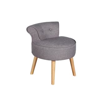 Petit fauteuil crapaud SAVEA en tissu Gris chiné Petit fauteuil crapaud SAVEA en tissu Gris chiné