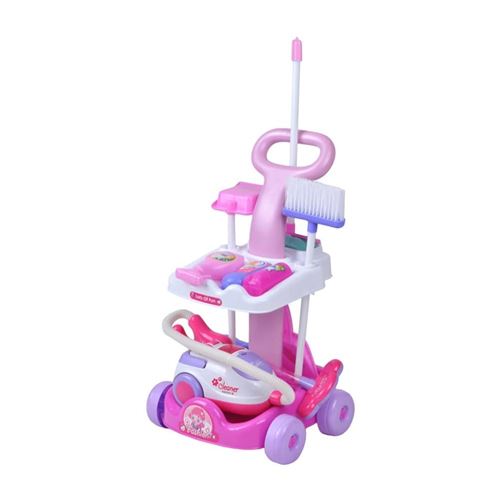Ensemble jeux chariot nettoyage pour enfant avec aspirateur + Accessoires