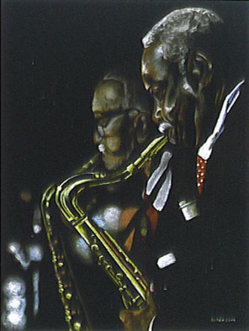 R. Alvarez Poster Reproduction - Jazz Club, Duet (70x50 cm)