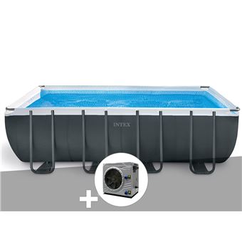 Kit piscine tubulaire Intex Ultra XTR Frame rectangulaire 5,49 x 2,74 x 1,32 m + Pompe à chaleur - 1