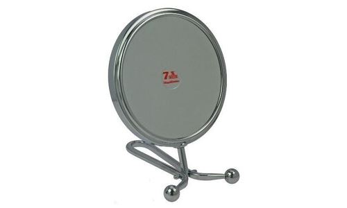 Fantasia - miroir grossissant x 7 portatif et sur pied - métal - argenté - dim: 29 cm, 15 cm, import allemagne