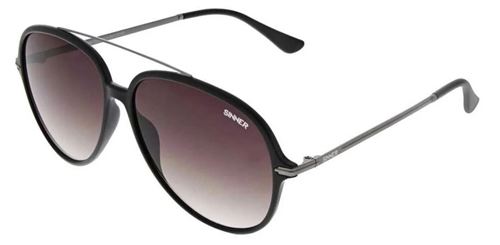 Sinner Lunettes de soleil Montcalm unisexe pilote noir mat/gris mat