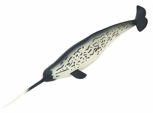 Safari créatures marines Narwal junior 27,5 cm noir et blanc
