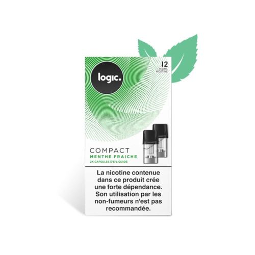Logic E-Liquide en Capsule Logic Compact – Menthe Fraiche 12 mg/ml