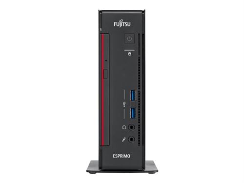 Fujitsu ESPRIMO Q558 - Mini-PC - Core i5 9500T / 2.2 GHz - RAM 8 GB - SSD 256 GB - NVMe - UHD Graphics 630 - GigE - Win 10 Pro 64 bits - monitor: geen - toetsenbord: Belgisch