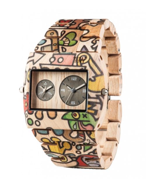 WEWOOD Jupiter Woop Dogboat Beige - Montre homme en bois