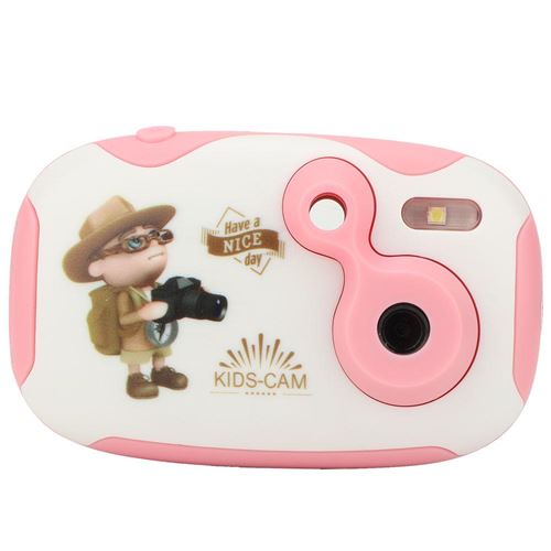 Cartoon Mini Digital Enfants Mignons Caméra Vidéo Jouet Vidéo Cadeau pour Garçon Filles (Rose)