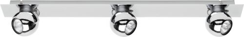 HOMEMANIA Spot Sergio - de Plafond, Murale - Chrome en Métal, 85,5 x 11,5 x 11,5 cm, 3 x GU10, 50 W