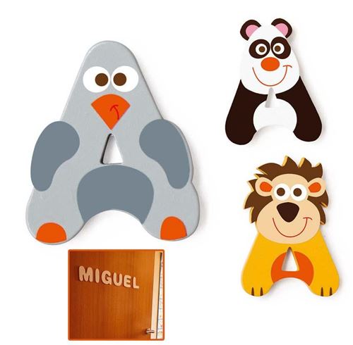 Lettre A 6 cm décoration en bois