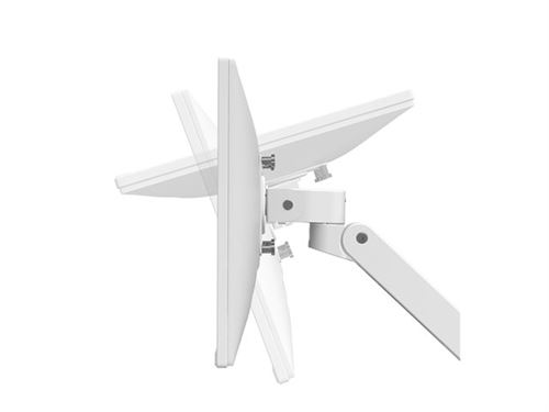 Ergotron LX Pro - Kit de montage (bras d'empilage double) - pour 2 écrans LCD - aluminium - blanc - Taille d'écran : jusqu'à 24 pouces - montrable sur bureau