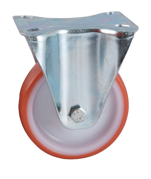 Non Communiqué Noir Roulette D100mm Polyuréthane Rouge Platine Fixe - Avl - 504822O - Image 1