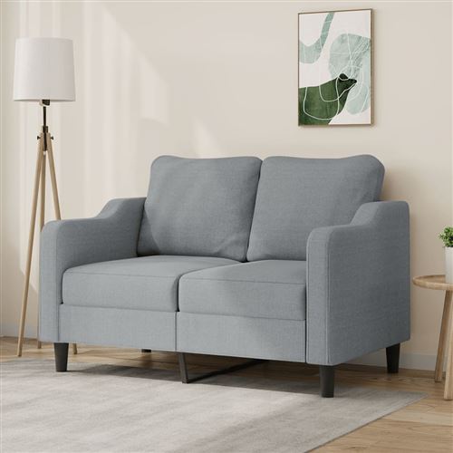 Non Communiqué Gris Clair Vidaxl Canapé À 2 Places 120 Cm Tissu