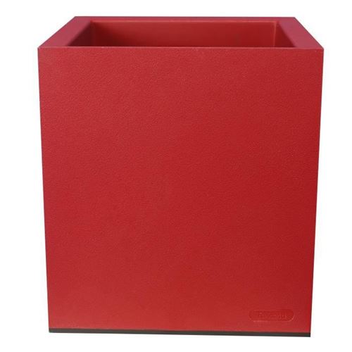RIVIERA - Bac à fleurs Granit - 40x40 cm - Rouge - Image 3
