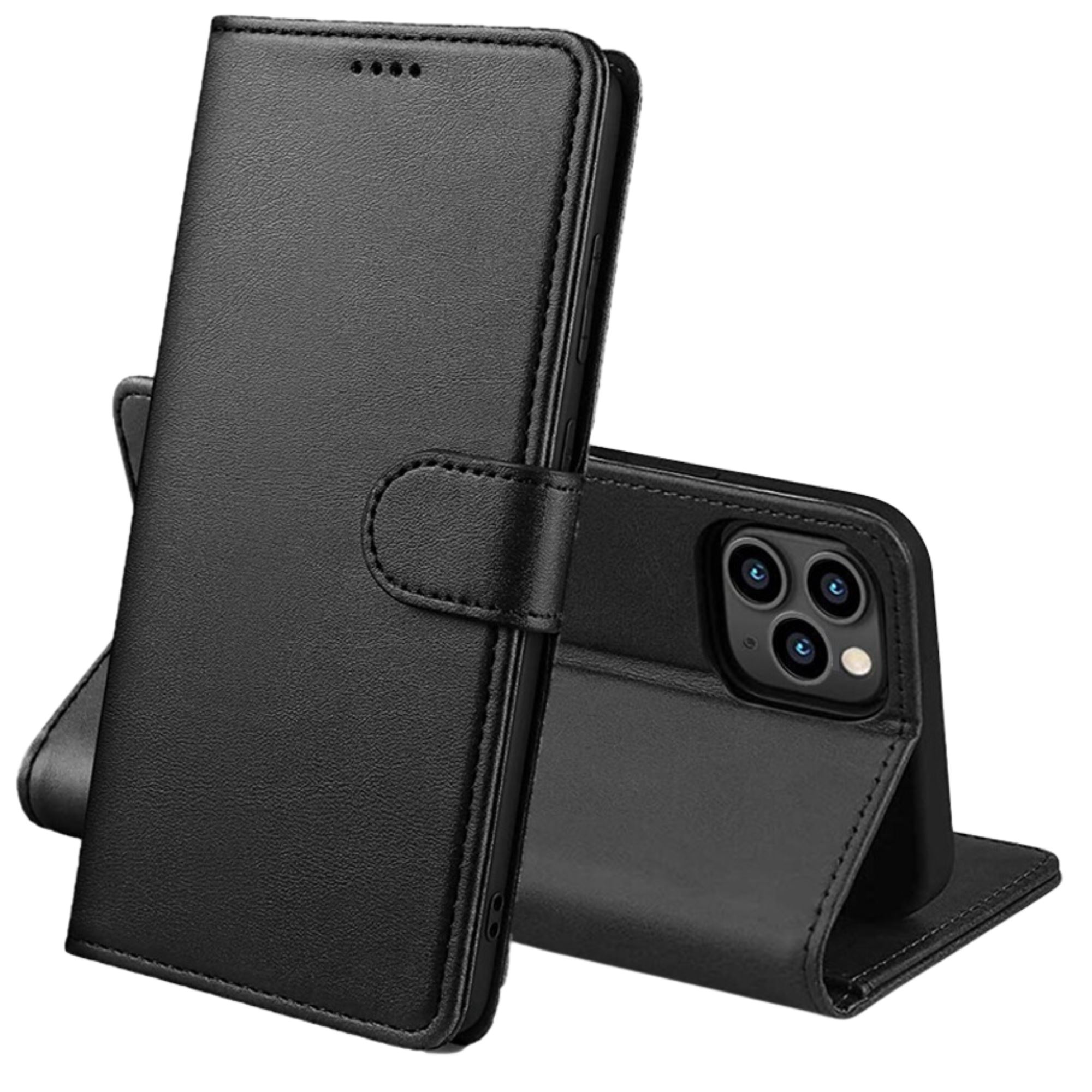 Étui Portefeuille Pour IPhone 16e – Housse En Cuir PU à Rabat, Poches Cartes, Support Magnétique - 7