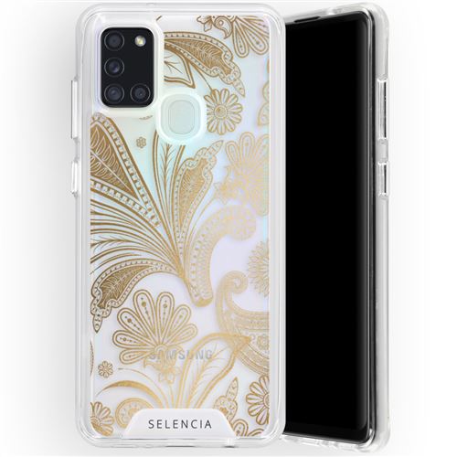 Coque pour Samsung Galaxy A21s Selencia Or Paisley/Doré