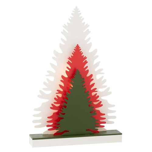 Generique Déco Sapins À Led En Bois "Hiver" 44Cm Multicolore - Image 3