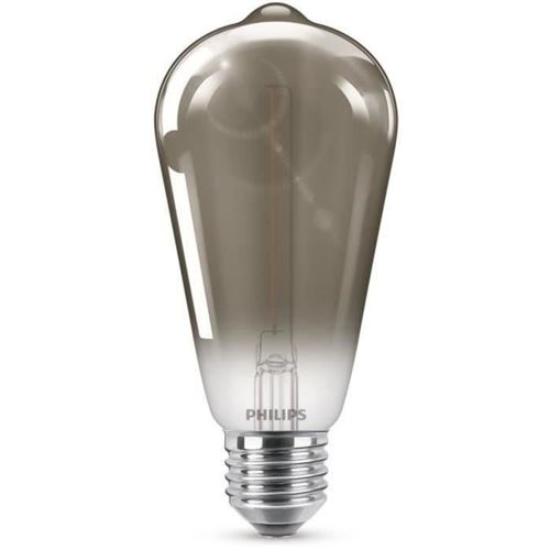 Ampoule LED PHILIPS Non dimmable - Verre smocky - E27 - 11W - Blanc Chaud