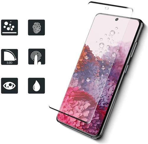 Verre Trempé pour Samsung Galaxy S20 Ultra, [3D Couverture Complète] [Anti  Rayures] [sans Bulles] [Dureté 9H] Film Protection écran Vitre Protecteur  pour Samsung S20 Ultra Lot de 2-Noir