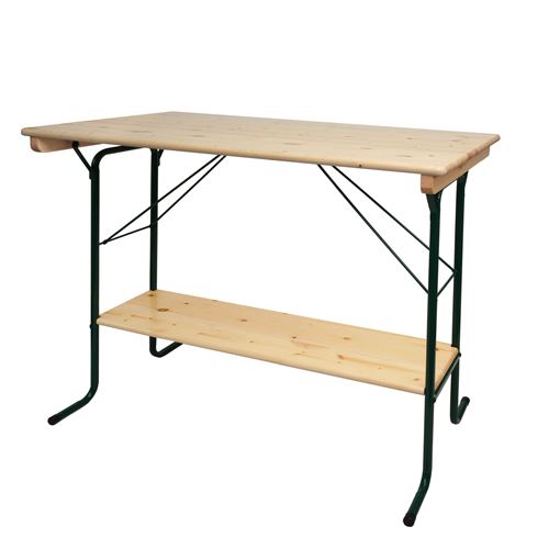 Mendler - Table haute HWC-L67 - Pliable - Pin huilé - 110 x 125 x 70 cm - Image 3