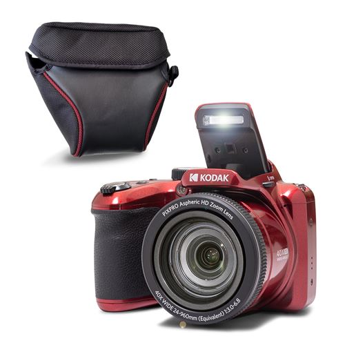 KODAK  Pixpro Astro Zoom AZ405 + Housse de Protection - Appareil Photo Num&eacute;rique Bridge, Zoom X40, Grand Angle de 24 mm, 20 M&eacute;gapixels, LCD 3, Vid&eacute;o Full HD 1080p, OIS, Pile AA -
