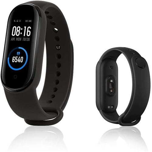 Band 5 Montre connectée - Tracker d'activité - Ecran 1,1 dynamique et couleur - Noir (Version Mondiale)