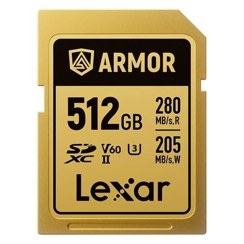 Lexar Armor Gold Stainless Steel SDXC Card 512GB