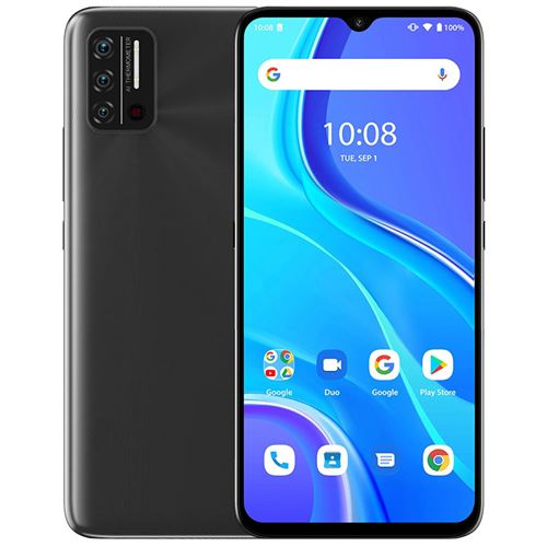 Smartphone Android 10 Téléphone Portable 4G Double Sim Quatre Caméra 13Mp Gris +SD 128Go - YONIS