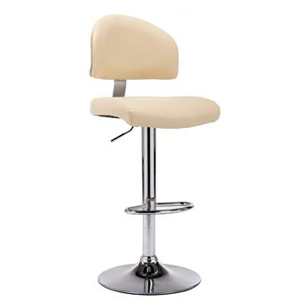 vidaXL Tabouret de bar Crème Similicuir249648 - 1