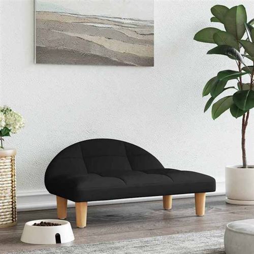 Lit pour chien noir 70x52x30 cm tissu Vidaxl