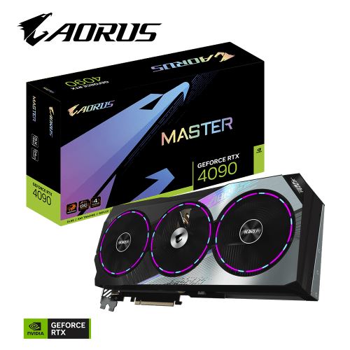 Carte Graphique Aorus Master GeForce RTX 4090 GV-N4090AORUS M-24GD 24Go GDDR6X 2230MHz PCI Express 4.0 16x Noir