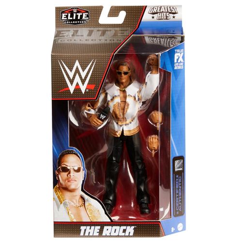 Mattel - WWE Elite Collection Greatest Hits - Figurine articulée 15cm - Personnage The Rock