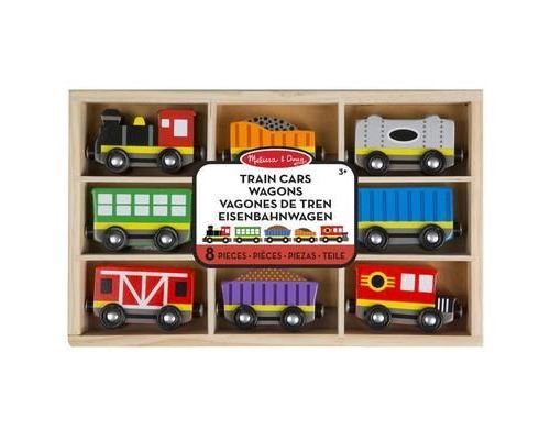 Melissa & Doug - Wagons de train en bois, 9 pi&egrave;ces