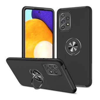 Coque pour Samsung Galaxy A52 / A52s 5G - housse etui silicone ring anti choc + film ecran - NOIR - htdmobiles - 1