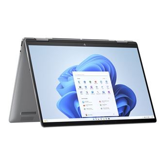 HP ENVY x360 Laptop 14-fc0750nz - Conception inclinable - Intel Core Ultra 7 - 155U / jusqu'à 4.8 GHz - Evo - Win 11 Home - Intel Graphics - 16 Go RAM - 1 To SSD NVMe - 14" OLED écran tactile 2880 x 1800 (2.8K) @ 120 Hz - Wi-Fi 6E, Bluetooth - argent m�