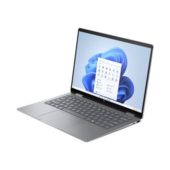 HP ENVY x360 Laptop 14-fc0750nz - Conception inclinable - Intel Core Ultra 7 - 155U / jusqu'à 4.8 GHz - Evo - Win 11 Home - Intel Graphics - 16 Go RAM - 1 To SSD NVMe - 14" OLED écran tactile 2880 x 1800 (2.8K) @ 120 Hz - Wi-Fi 6E, Bluetooth - argent m�