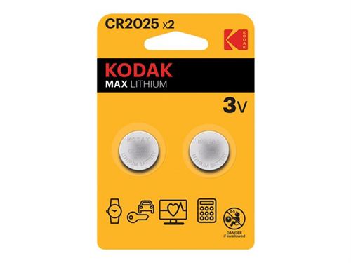 Kodak MAX - Batterie 2 x CR2025 - Li/MnO2 - 140 mAh