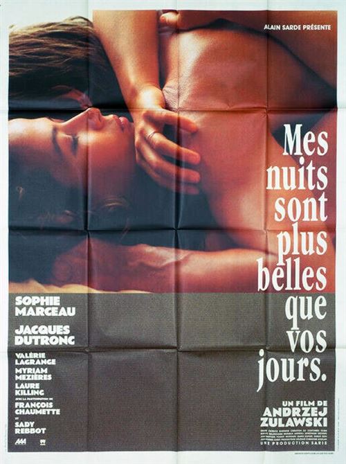 Mes Nuits Sont Plus Belles Que Vos Jours - 1989 - Sophie Marceau, Jacques Dutronc - 116x158cm - Affiche de cinéma originale pliée