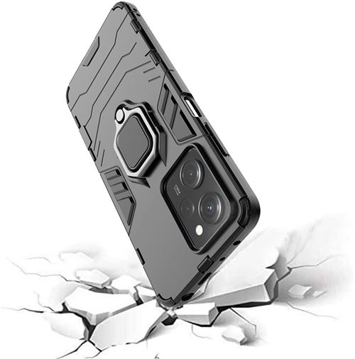 Coque rigide noire cool avec anneau pour Xiaomi Redmi Note 12 5G/Poco X5 5G