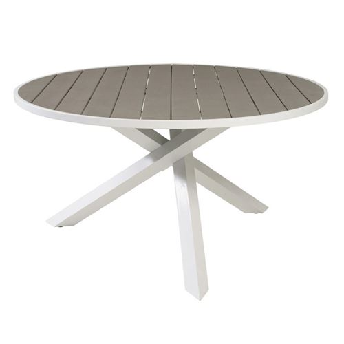 Non Communiqué Blanc Parma Table De Salle À Manger Ronde